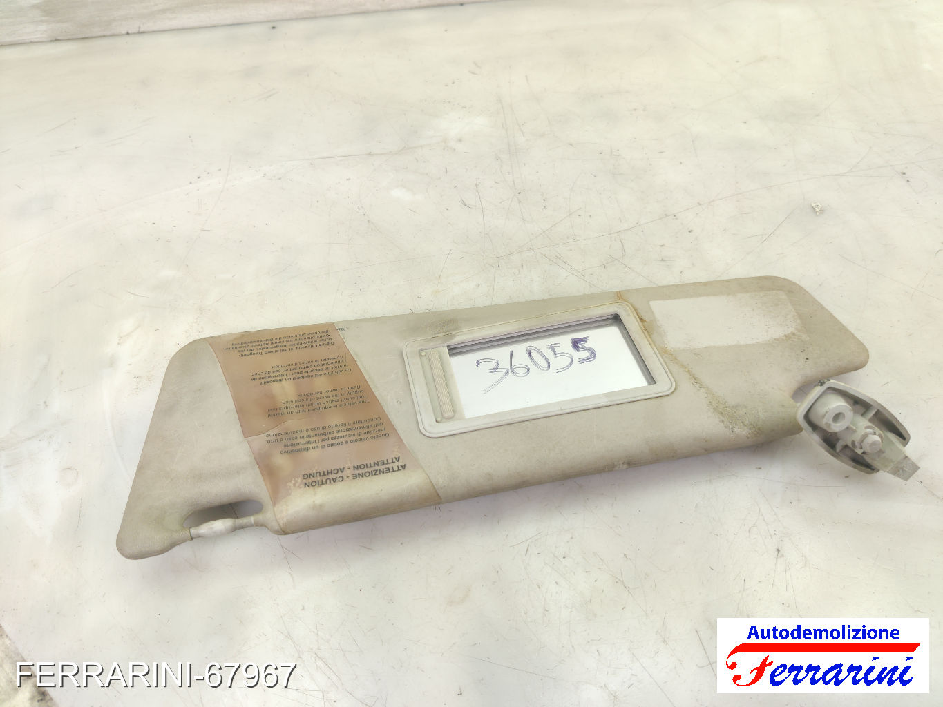 Aletta Parasole FIAT IDEA 350 2004-2012 sinistro, sx 735361679, 36055