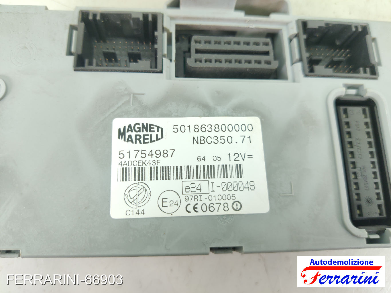 Body Computer FIAT IDEA 350 1.3 D MULTIJET 2004-2012 51754987, 501863800000 8