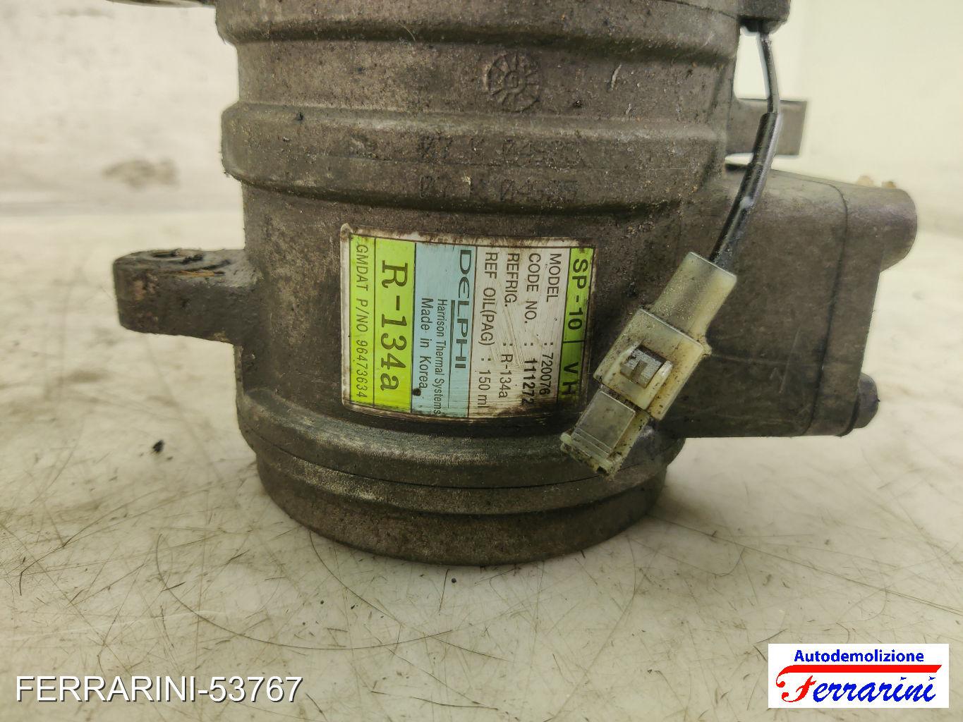 Compressore Clima CHEVROLET AVEO KALOS T250, T255 1.2 2006-2023 96473634 6
