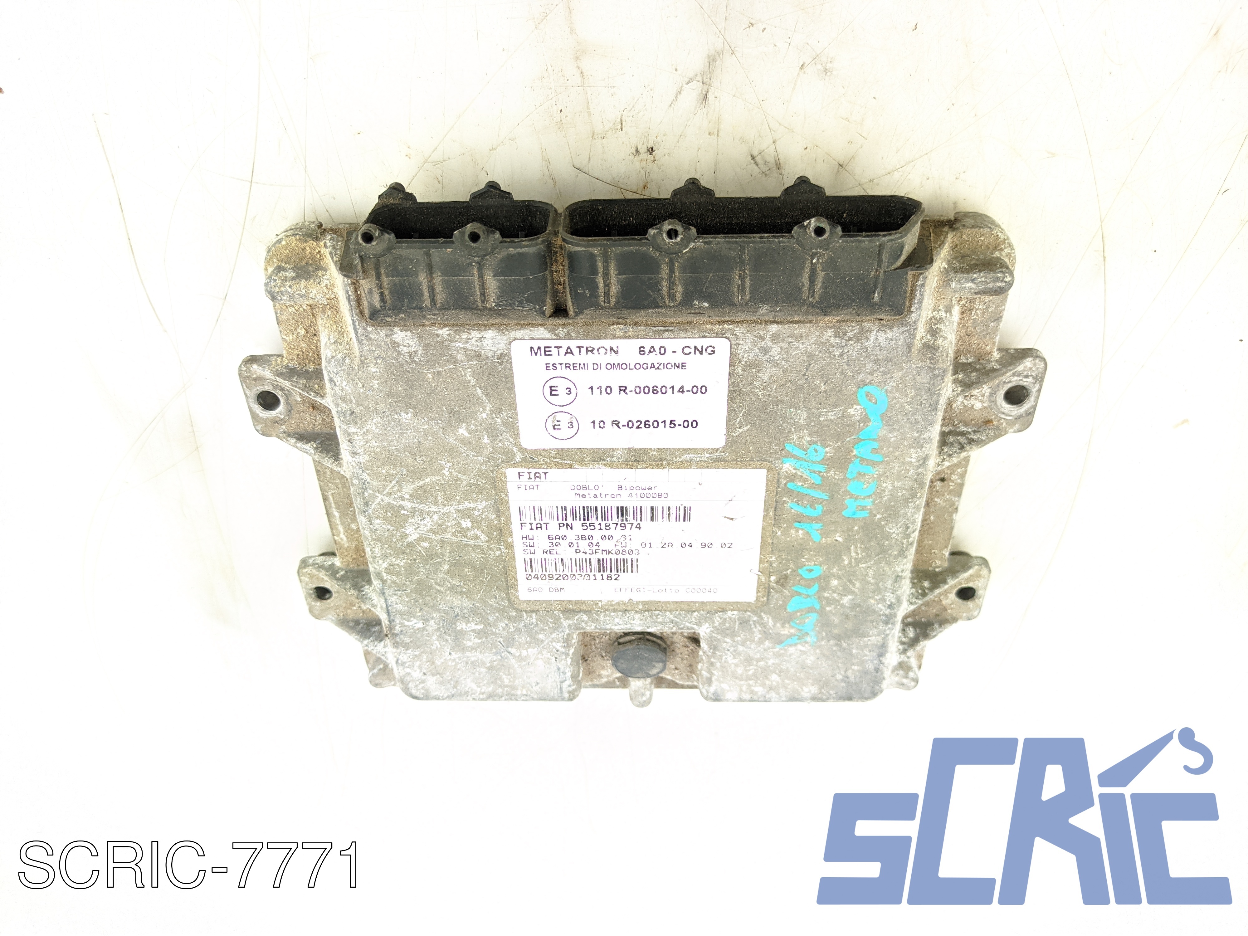 Centralina Motore FIAT DOBLO 223 1.6 NATURAL POWER 2002-2023 55187974, 4100080