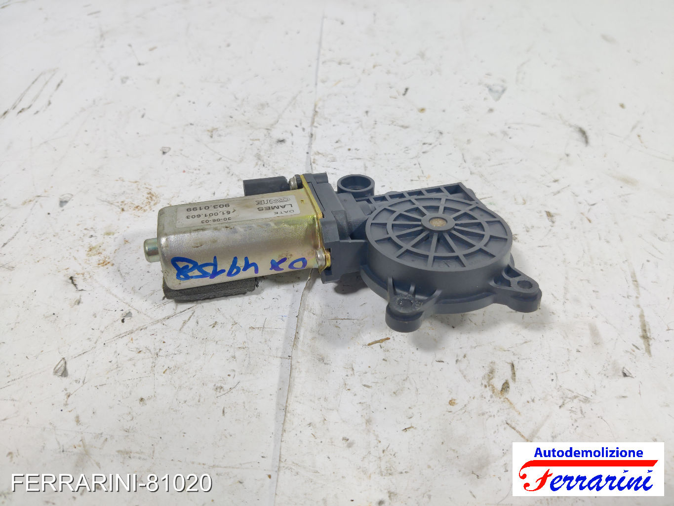 Motorino Alzavetro LANCIA YPSILON 843 1.2 2003-2011 71732835, 9030199, 51001603