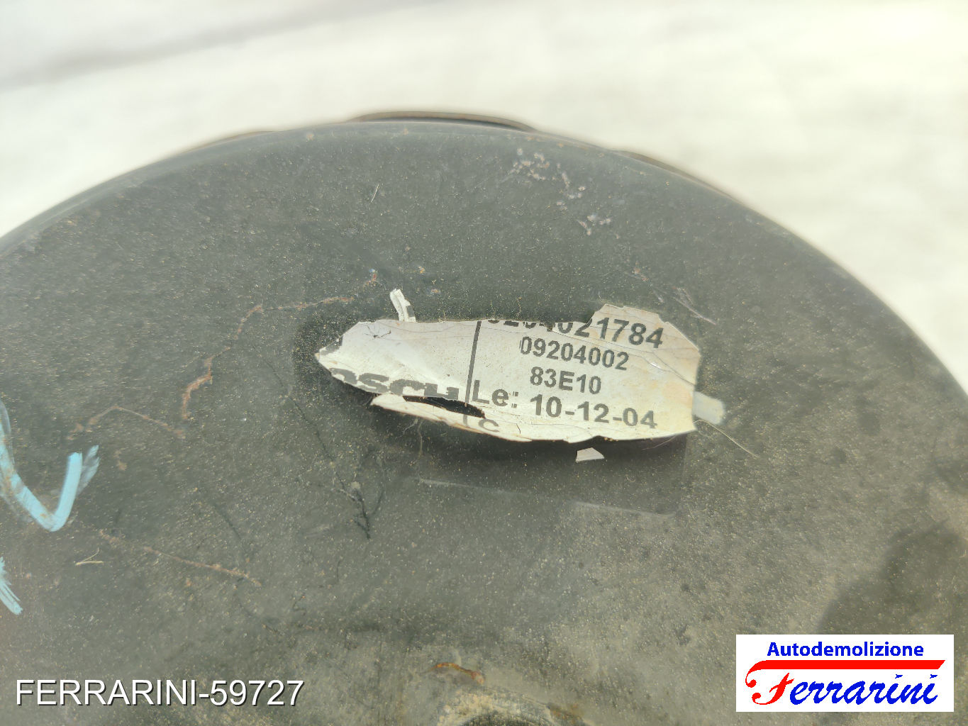Servofreno OPEL AGILA A H00 1.0 2003-2007 09204002, 0204021784, 4705753