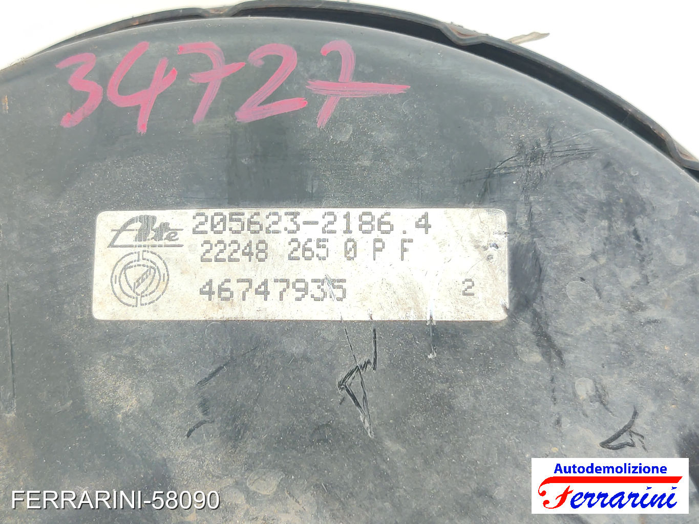 Servofreno FIAT DOBLO 223 1.9 D 2001-2023 46747935, 517033200E, 2056232186