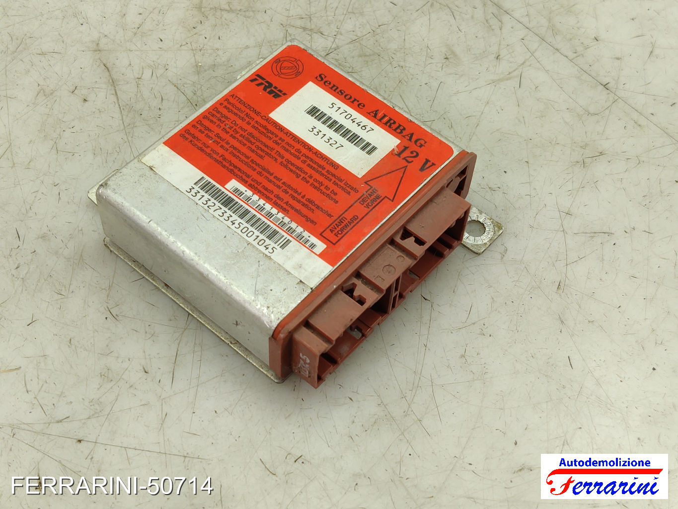 Centralina Airbag FIAT PANDA 169 2003-2012 51704467, 331327, 51778261