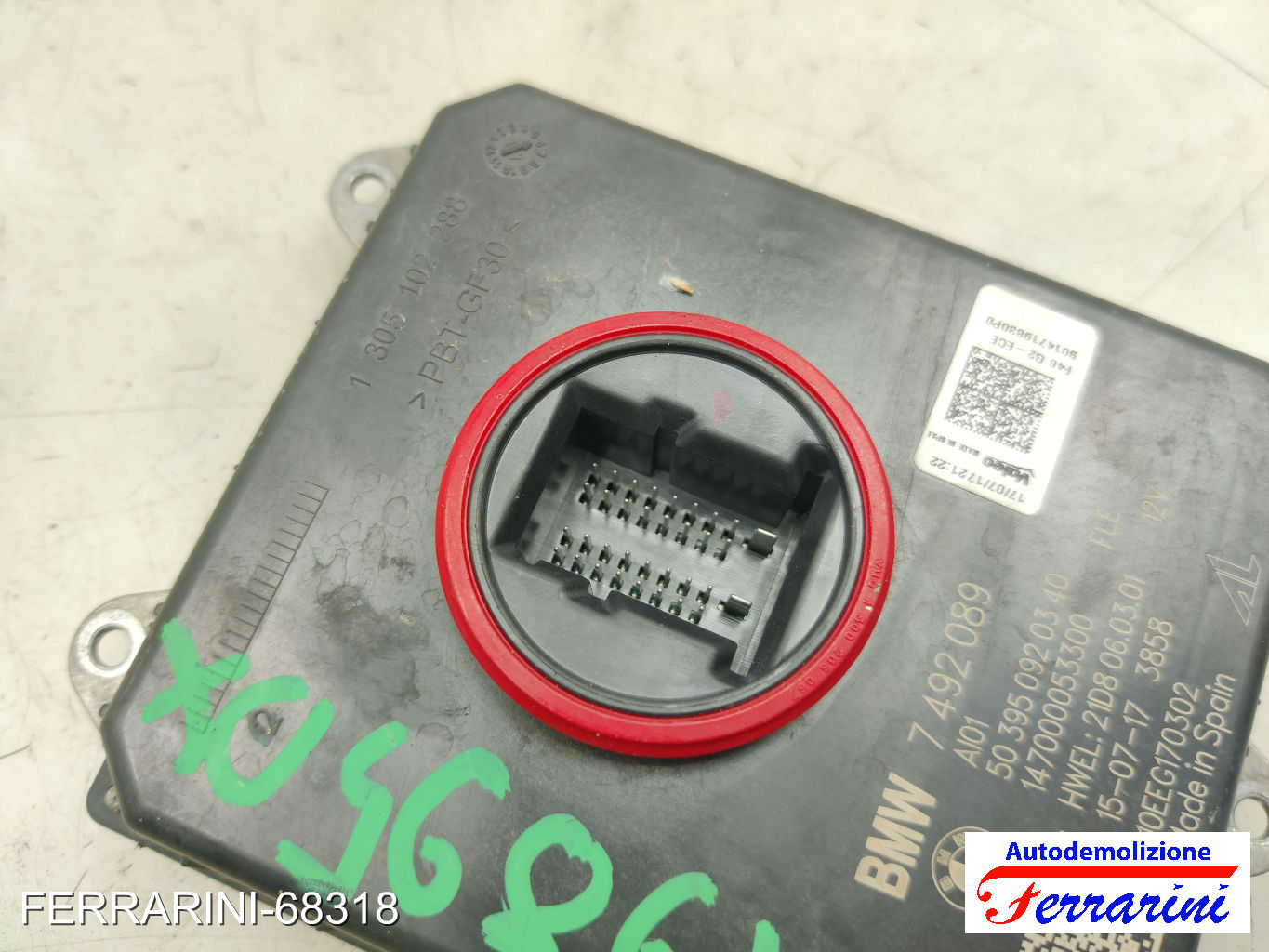 centralina ballast faro BMW X1 F48 SDRIVE 18D 2015-2023 63117492089, 63117381236 8