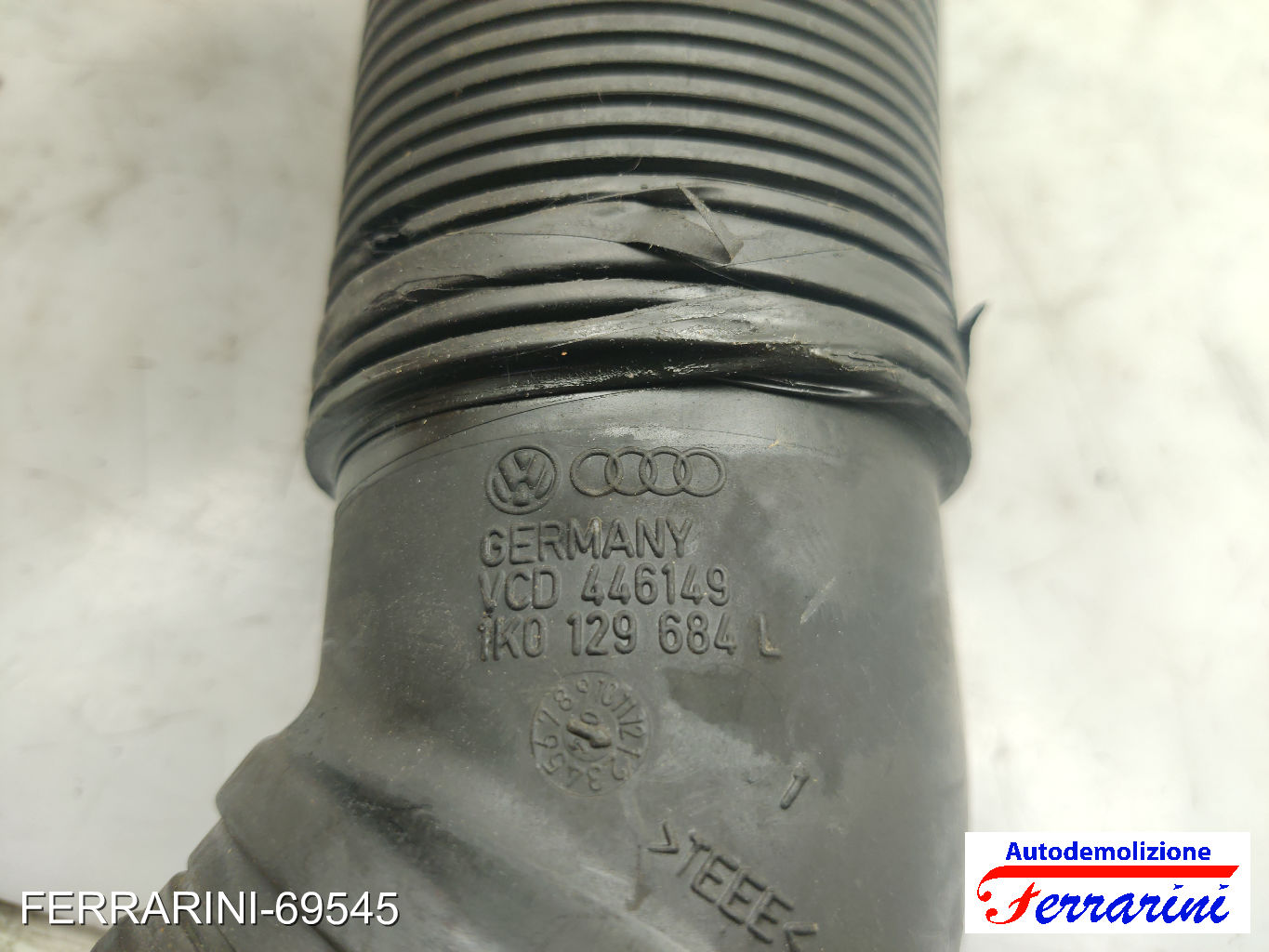 tubo aspirazione AUDI A3 8P1 2.0 TDI 16V 2003-2012 1K0129684L, 1K0129684 6