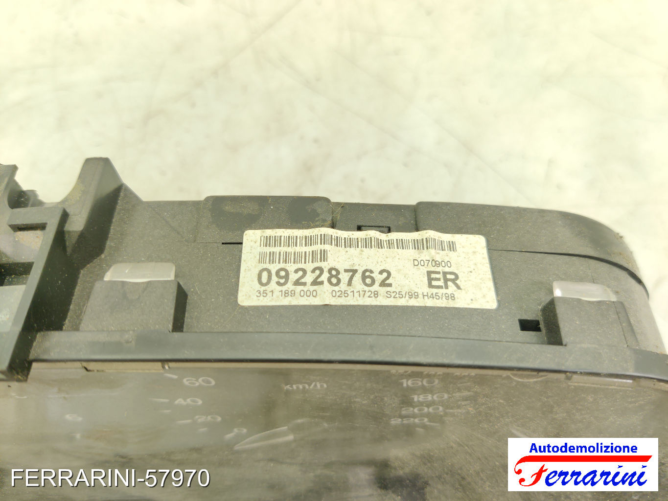 Quadro Contachilometri OPEL ZAFIRA A T98 1.8 16V 2000-2005 09228762, D070900 12