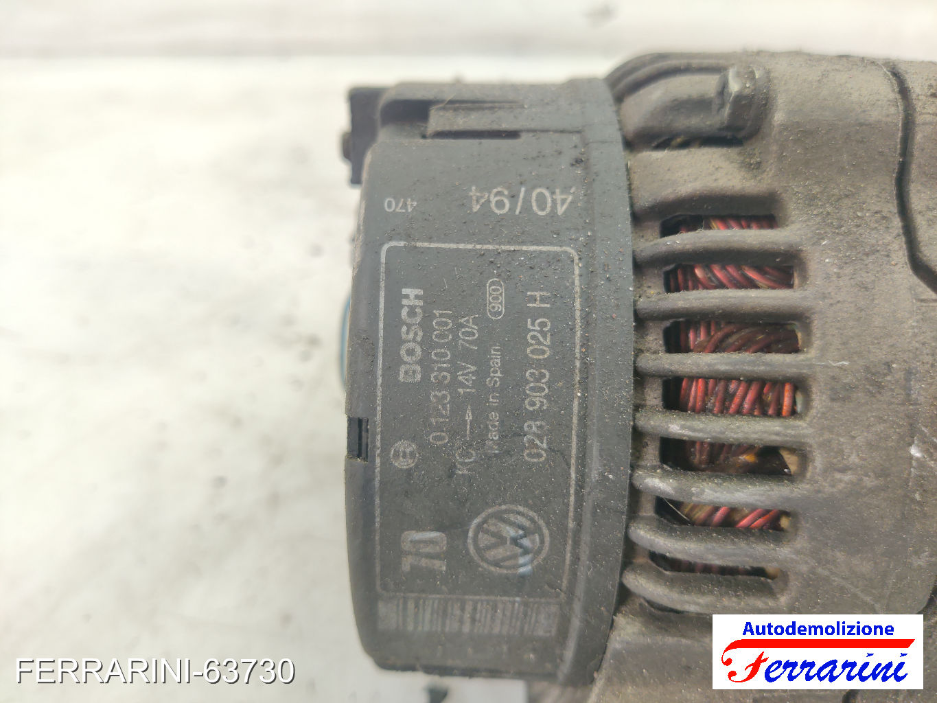 Alternatore VW GOLF 3 1H1 2.0 1991-1997 028903025H, 028903025F, 028903027G 9