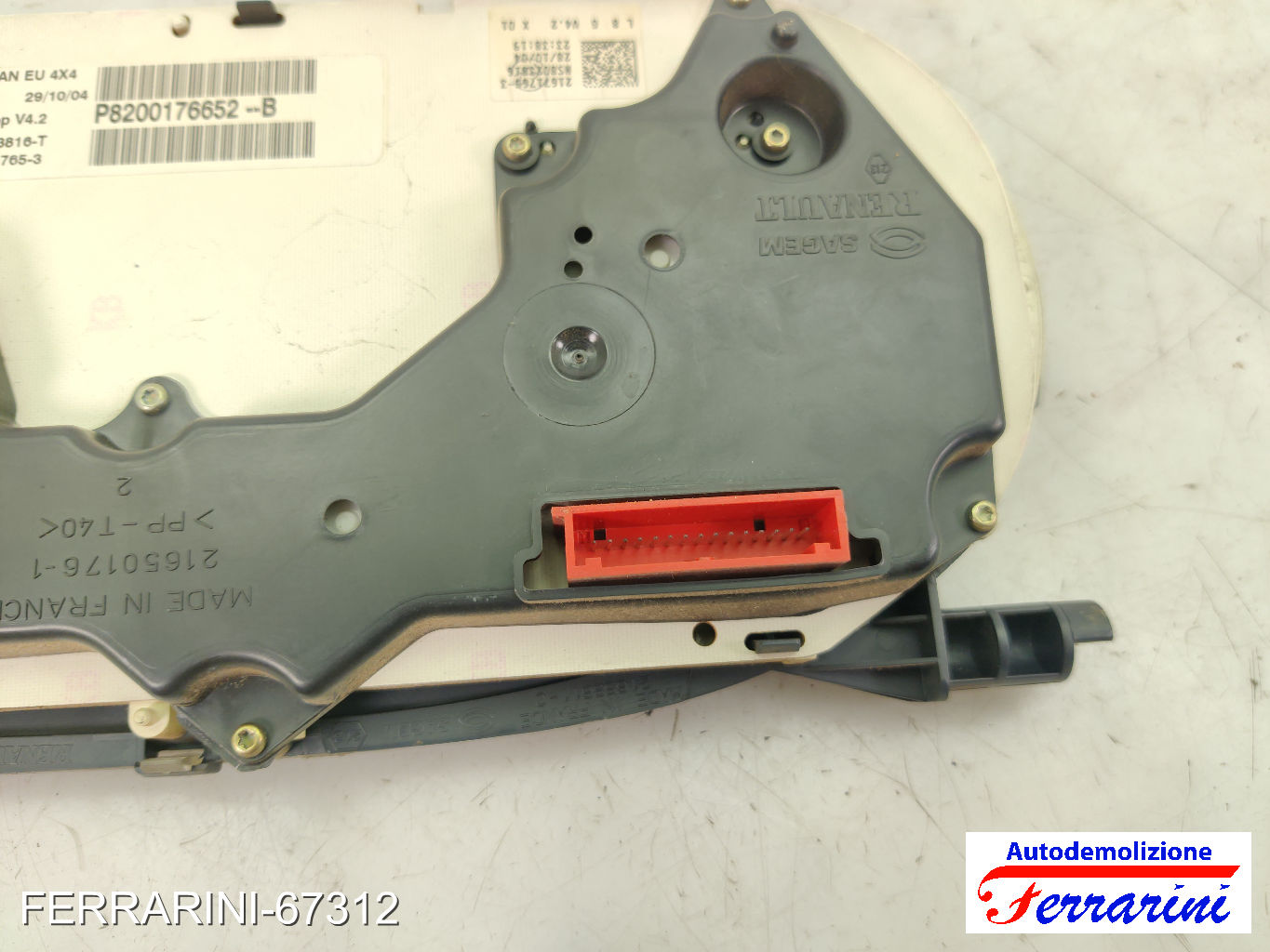 Quadro Contachilometri RENAULT KANGOO KC0/1 1.5 DCI 2001-2007 8200176652 7