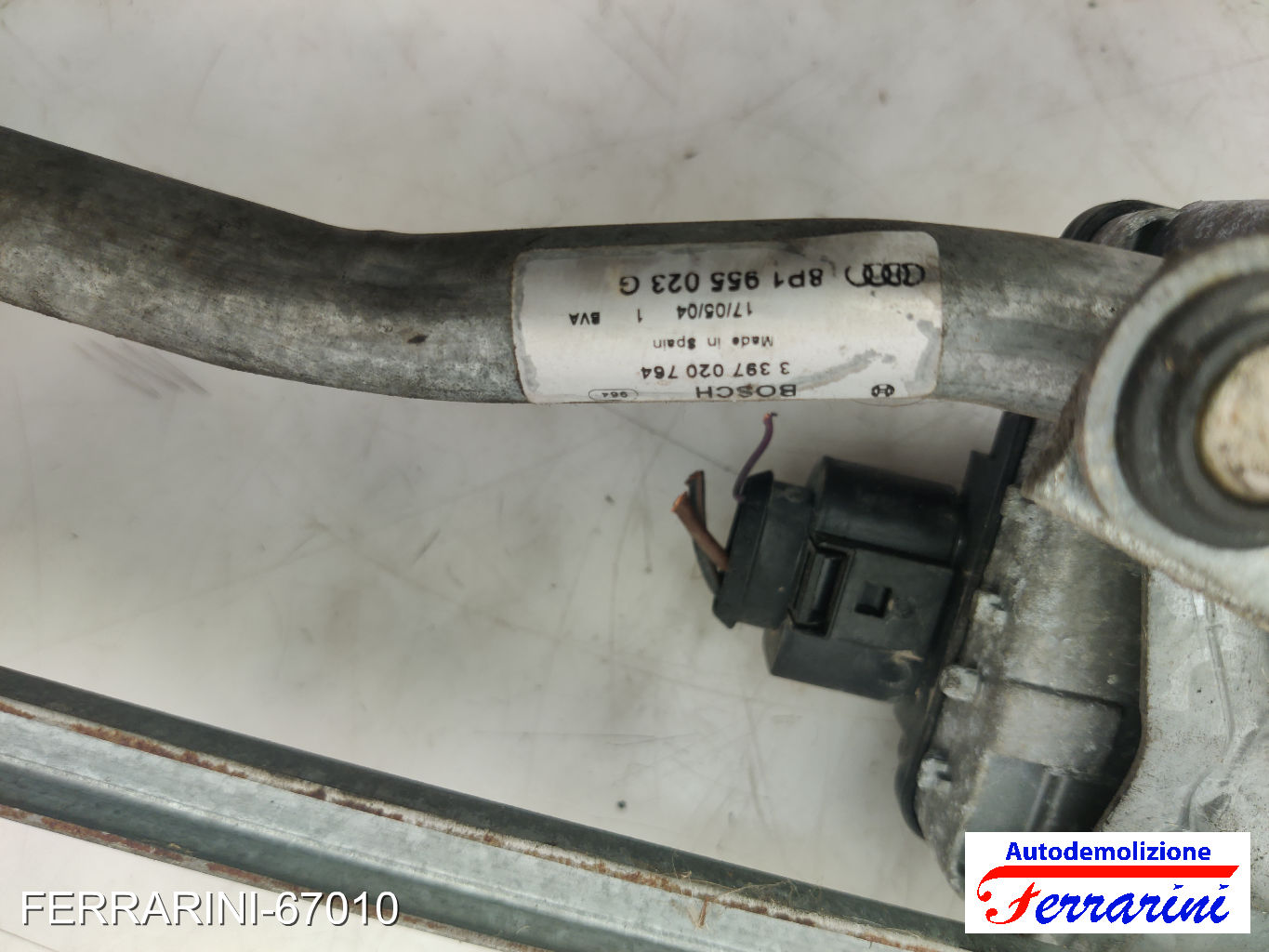 Spazzacqua Motorino Tergicristallo AUDI A3 8P1 2003-2012 anteriore, frontale