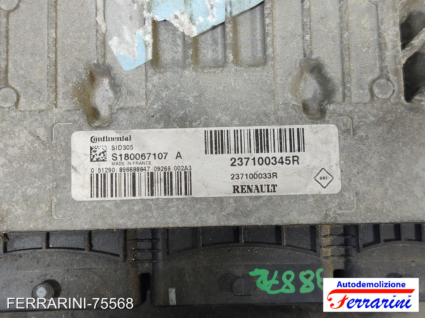Centralina Motore RENAULT SCENIC 3 JZ0/1 1.5 DCI 2009-2023 237100345R