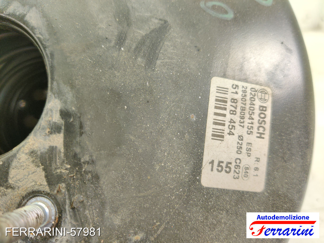 Servofreno ALFA ROMEO MITO 955 1.6 JTDM 2008-2015 77365870, 51837274, 51878454 8