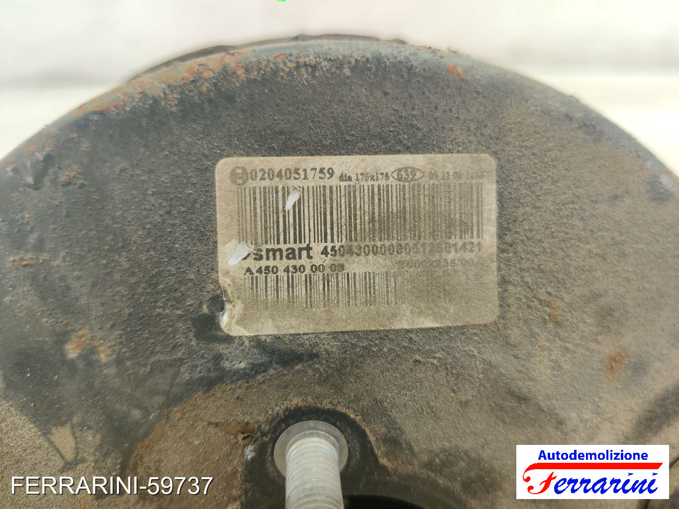 Servofreno SMART FORTWO COUPE 451 1.0 2007-2023 A4514300008, A4504300008 7