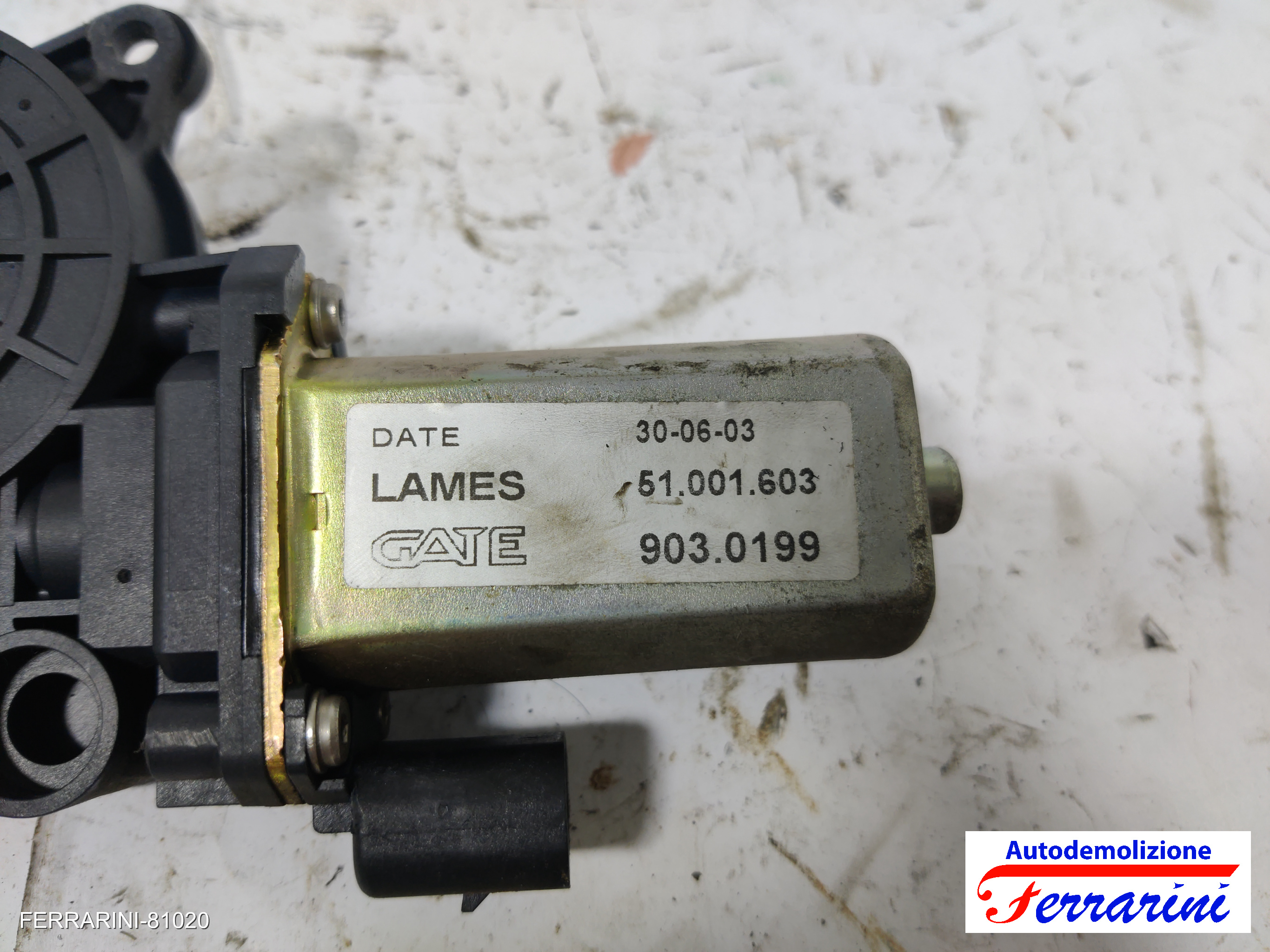 Motorino Alzavetro LANCIA YPSILON 843 1.2 2003-2011 71732835, 9030199, 51001603