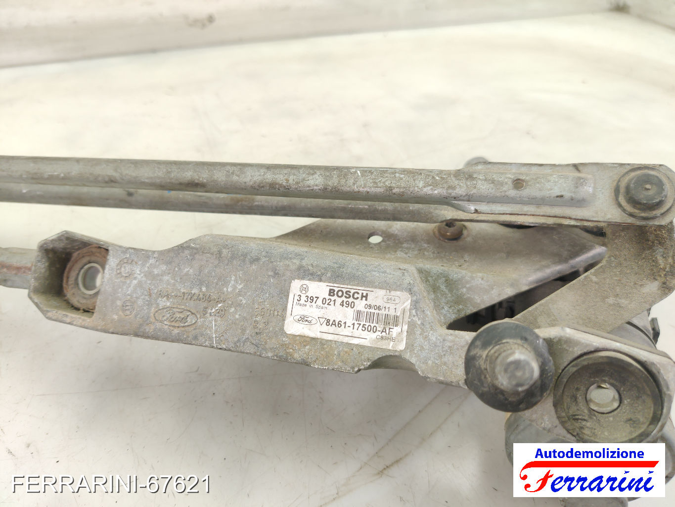 Spazzacqua Motorino Tergicristallo FORD FIESTA 6 CB1, CCN 2008-2012 anteriore 9