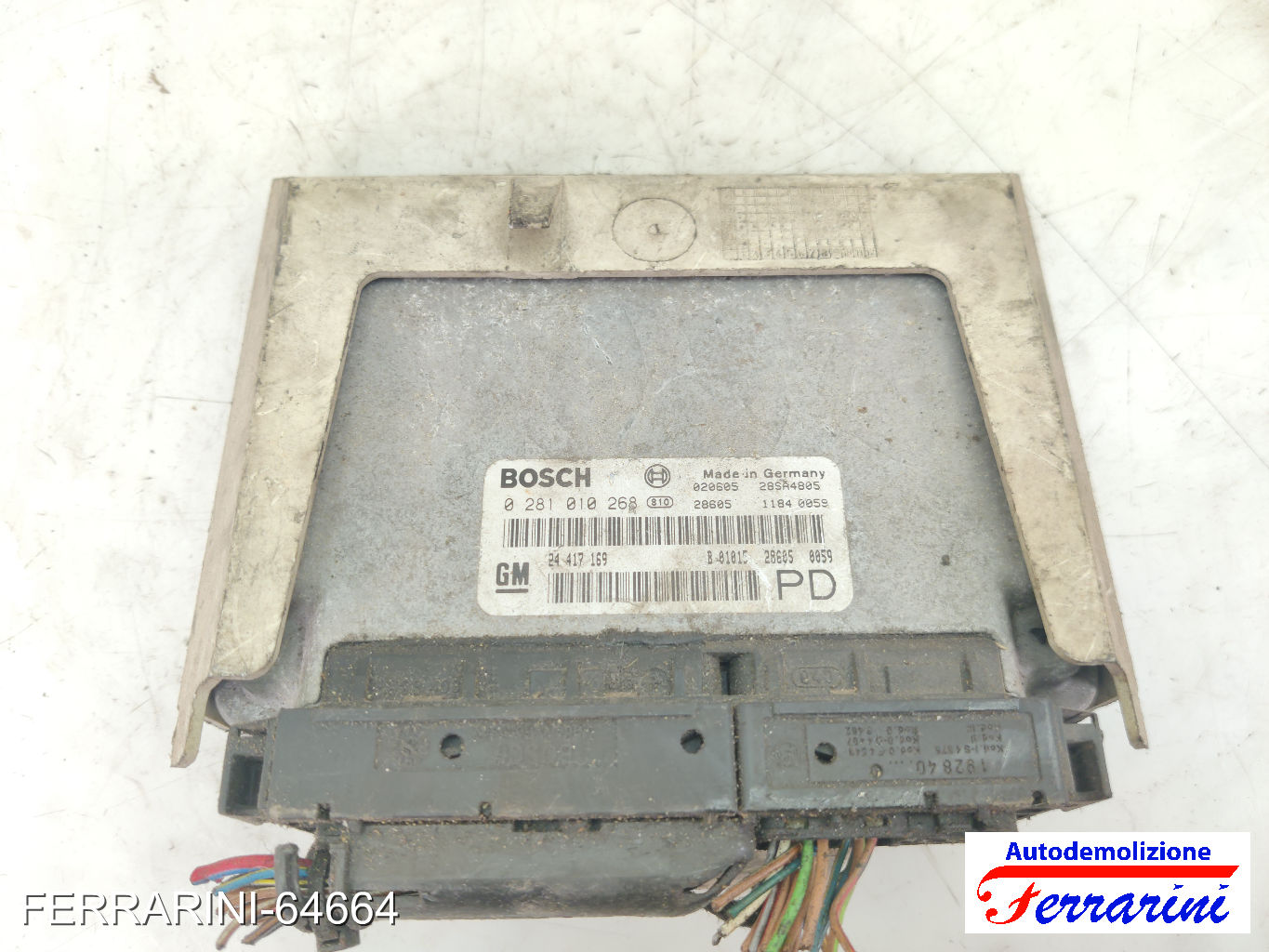 Centralina Motore OPEL ZAFIRA A T98 2.0 DTI 16V 2000-2005 24417169, 0281010268