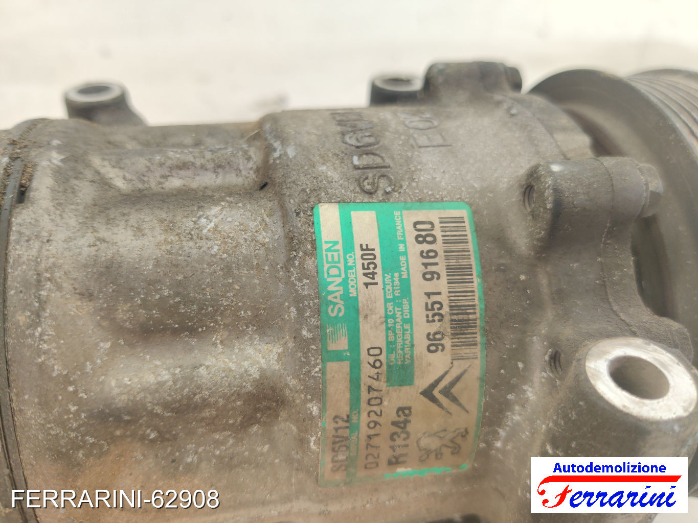 Compressore Clima CITROEN C2 JM 1.4 HDI 2003-2009 9655191680, 6453QG, 6453QC