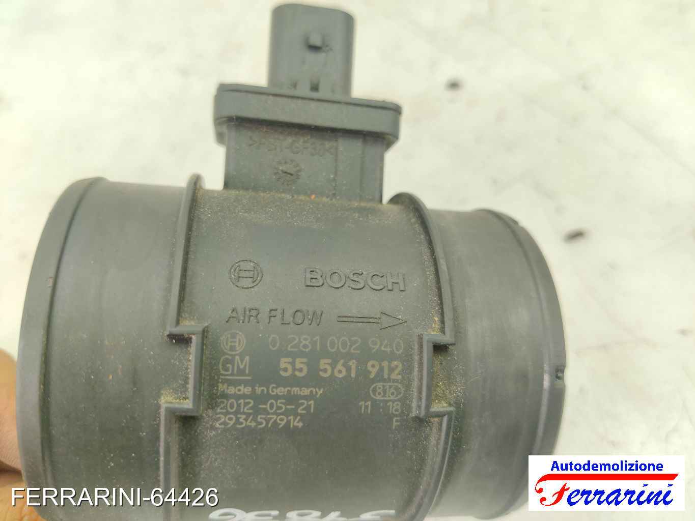 Debimetro OPEL ASTRA J SPORTS TOURER P10 1.7 CDTI 2010-2015 55561912, 0836655 6