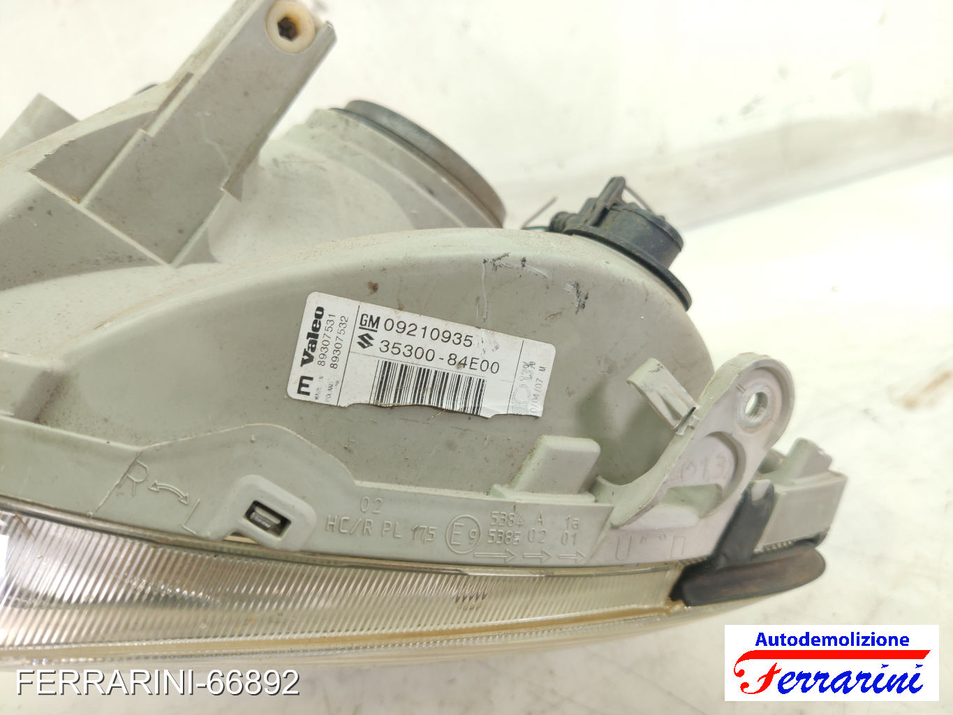 Faro Anteriore OPEL AGILA A H00 2003-2007 sinistro, sx 09210935, 93179345 12