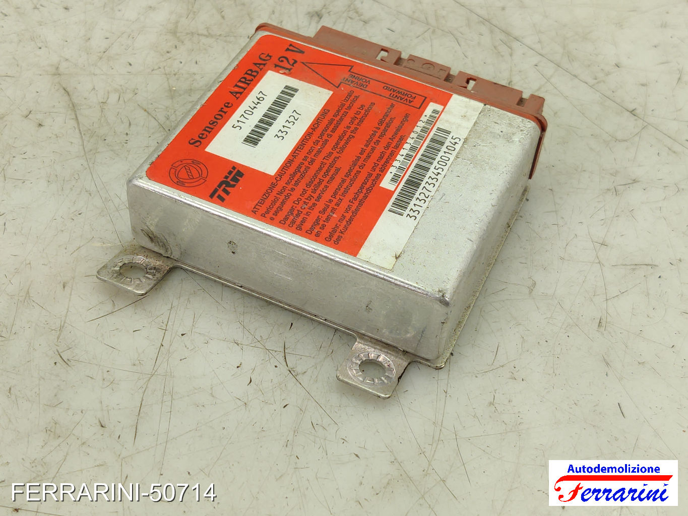 Centralina Airbag FIAT PANDA 169 2003-2012 51704467, 331327, 51778261