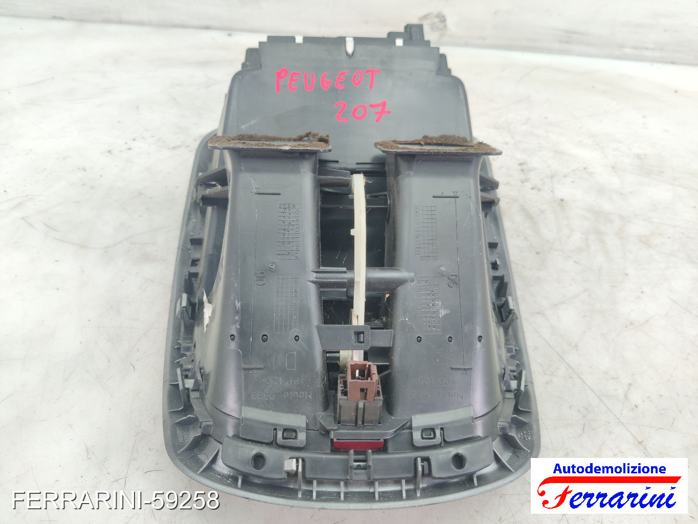 display bocchette aria Consolle Centrale Cruscotto PEUGEOT 207 WA, WC 2007-2012