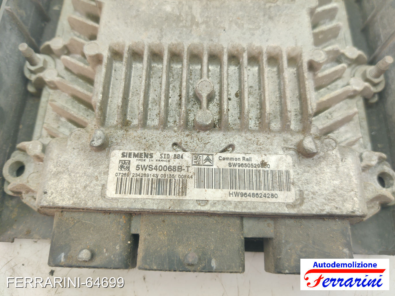 Centralina Motore CITROEN C3 1 FC, FN 1.4 HDI 2002-2009 9650529880, SW9650529660 6