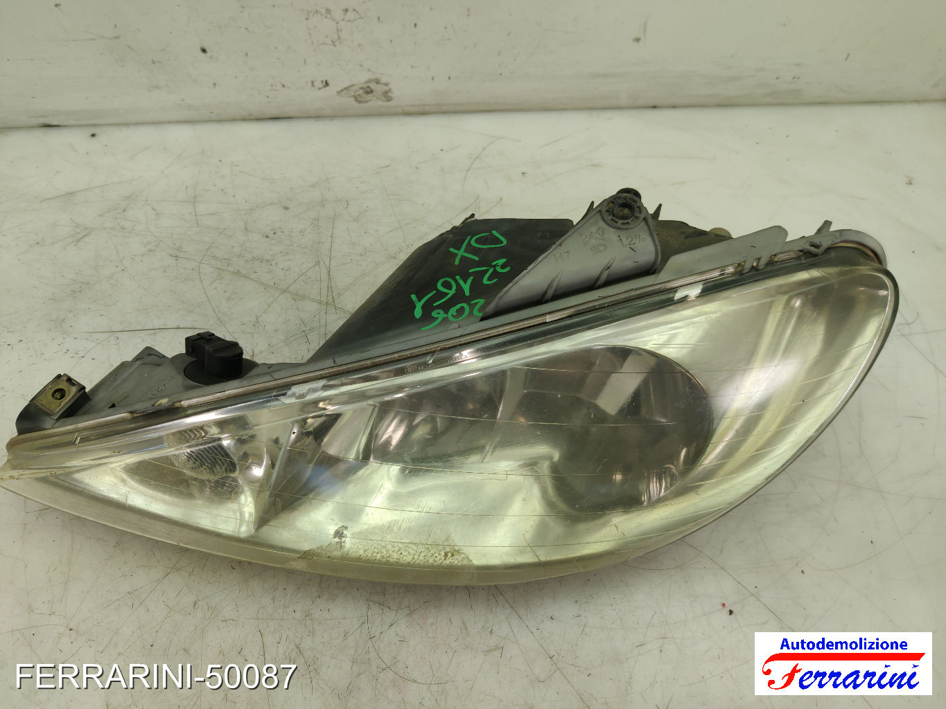 Faro Anteriore PEUGEOT 206 SW 2E/K 2002-2007 destro, dx 9628666880, 6204S7 9