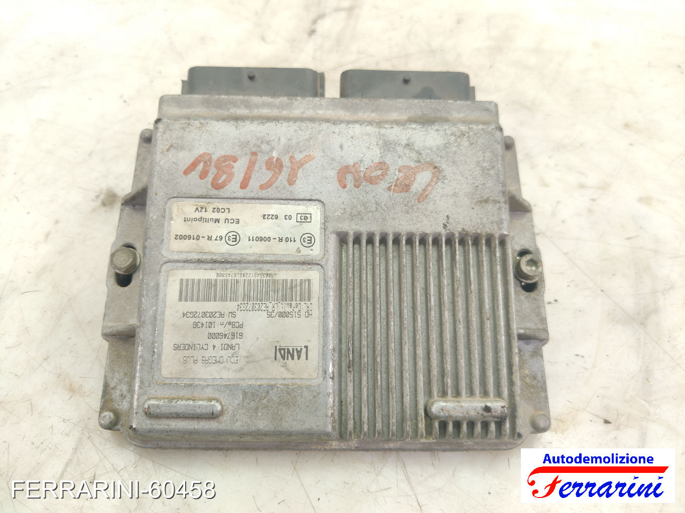 Centralina Gpl SEAT LEON 1P1 1.6 MULTIFUEL 2005-2013 616746000, 51500035