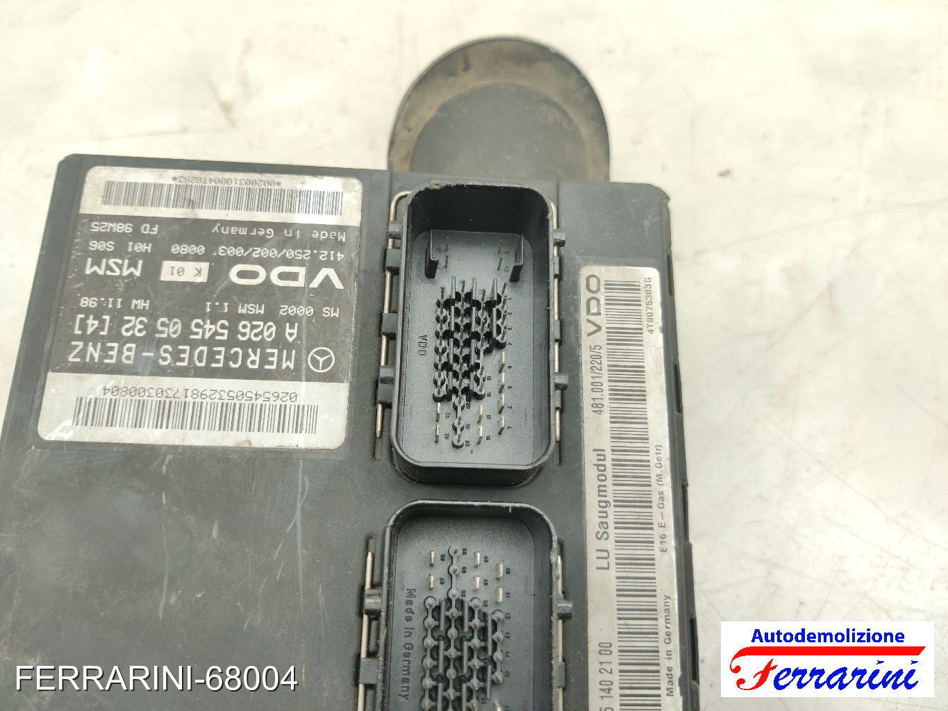 Centralina Motore MERCEDES CLASSE A W168 A 160 1997-2004 A0285453832, ZGS001 7