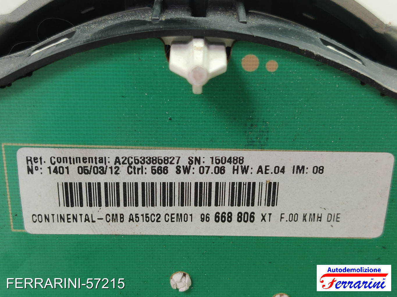 Quadro Contachilometri CITROEN C3 2 SC 1.4 HDI 70 2009-2023 96668806XT 9