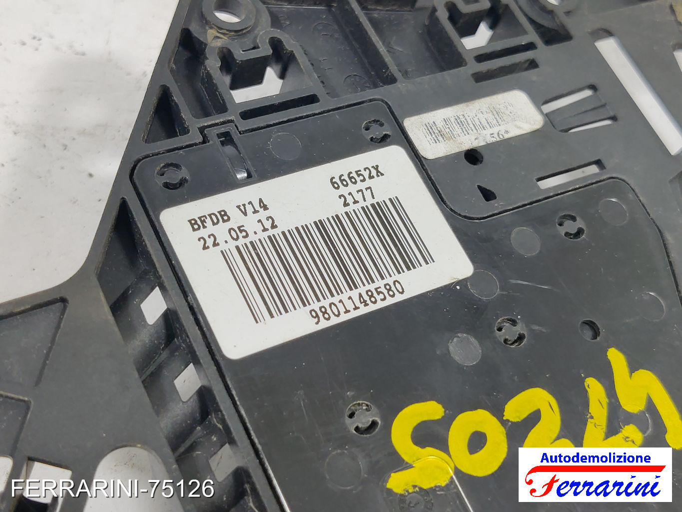Centralina fusibili batteria modulo CITROEN C3 2 SC 2009-2013 9801148580