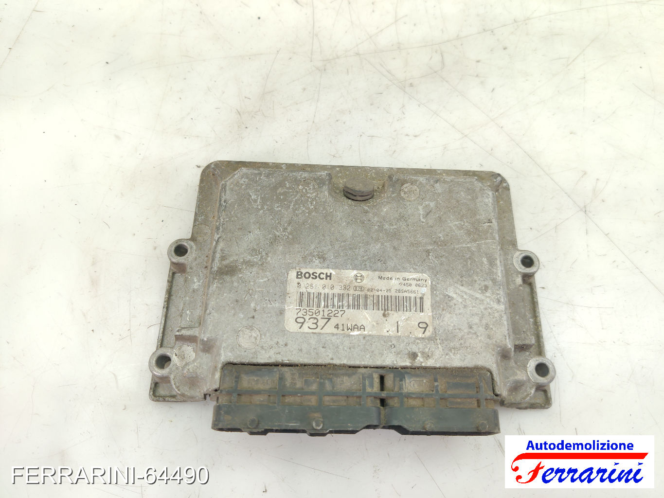 Centralina Motore ALFA ROMEO 147 937 1.9 JTD 2001-2010 73501227, 0281010332