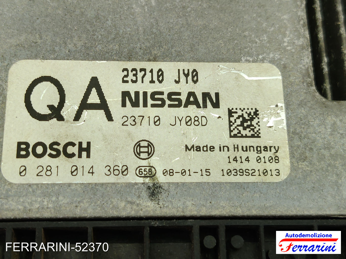 Centralina Motore RENAULT KOLEOS 1 HY 2.0 DCI 4X4 2008-2023 0281014360, 23710JY0
