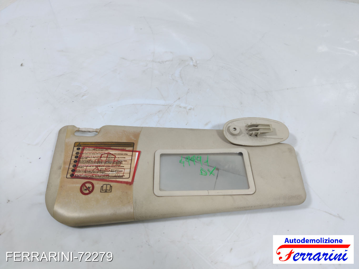 Aletta Parasole FIAT GRANDE PUNTO 199 2005-2013 destro, dx 735411165, 49991 8