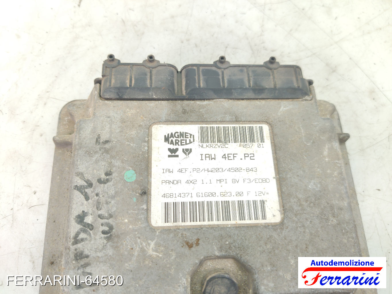 Centralina Motore FIAT PANDA 169 1.1 2003-2012 46814371, NLKRZV2C, 6160062300
