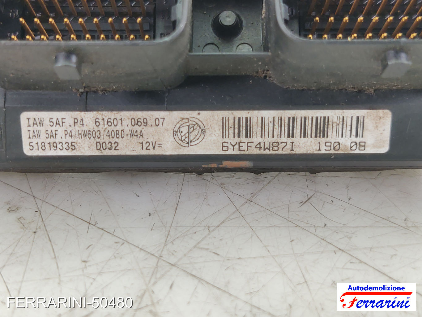 FIAT PUNTO 188 1.2 60 1999-2010 51819335, 6160106907, IAW5AFP4 8