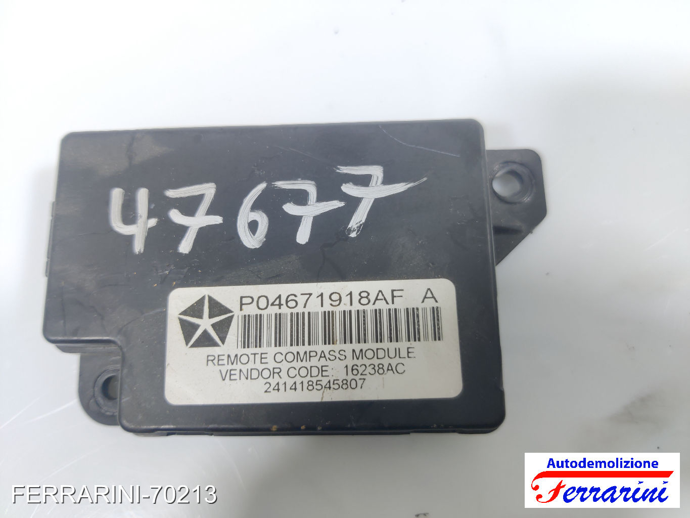 centralina bussola CHRYSLER GRAND VOYAGER 5 RT 2.8 CRD 2007-2023 04671918AF 7