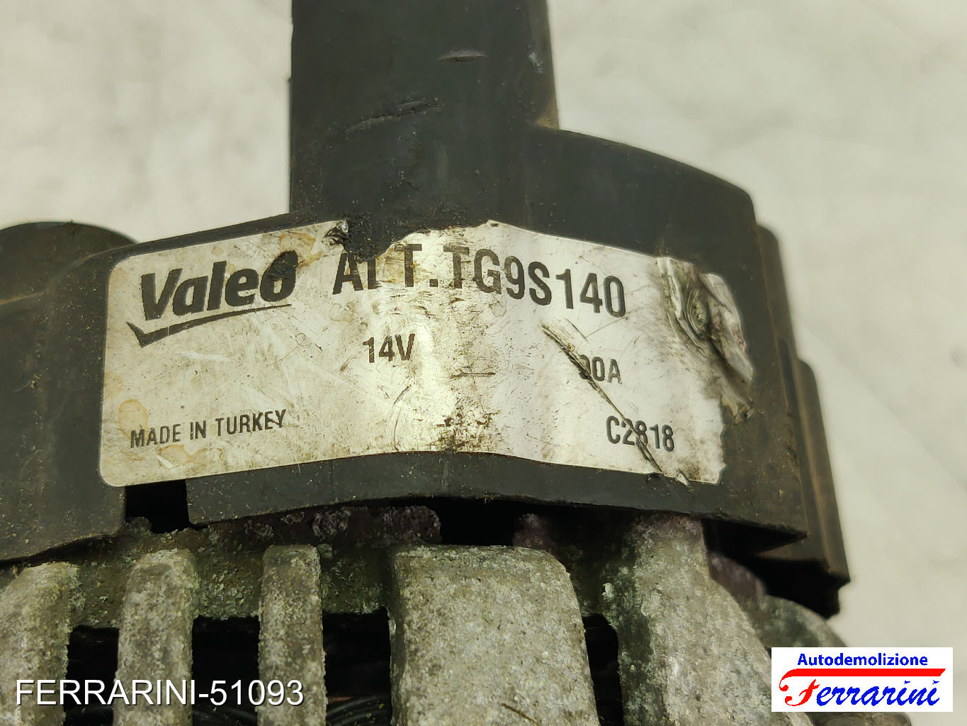 Alternatore FIAT PUNTO 188 1.3 JTD 16V 2003-2012 TG9S140, A623613A, 51984055