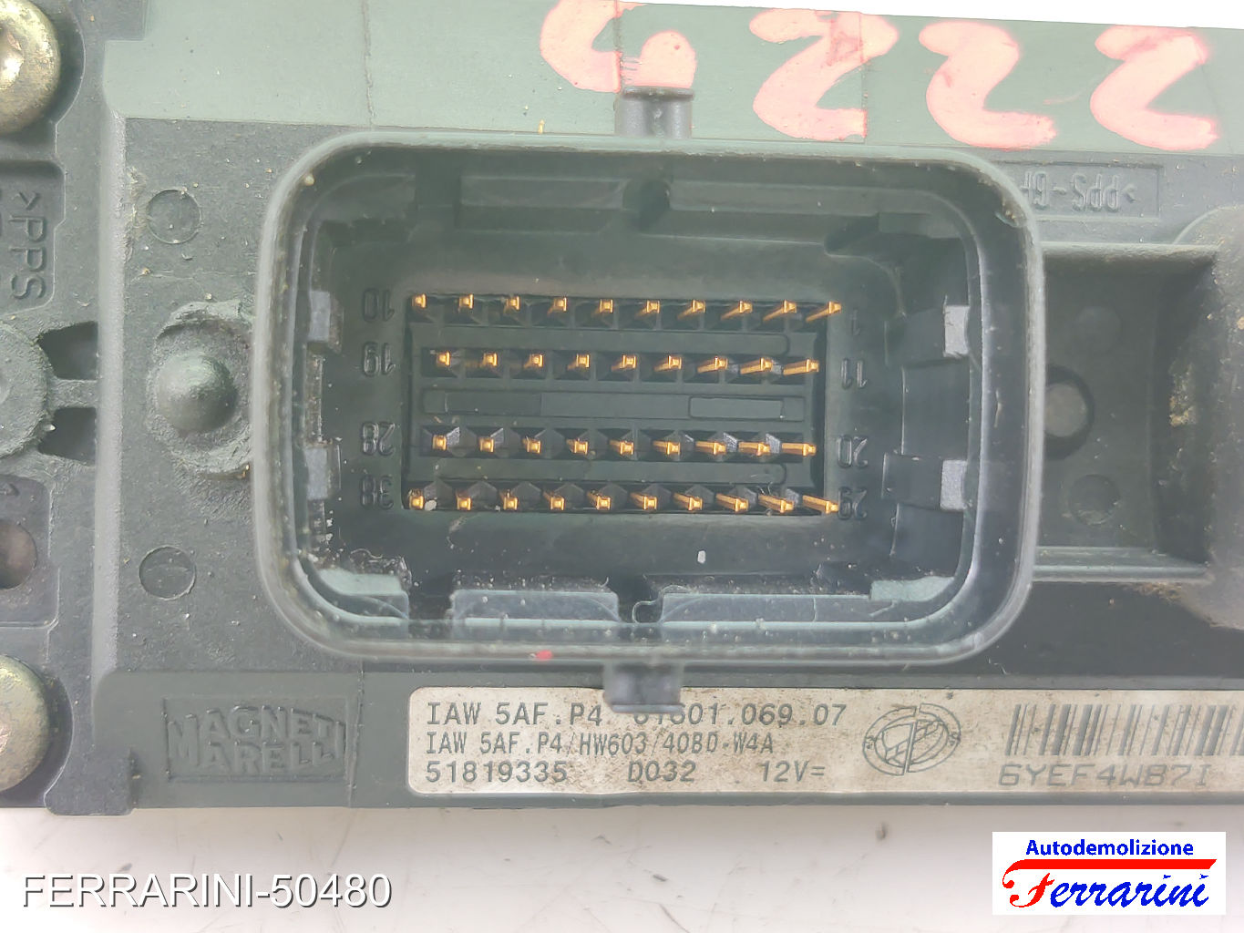 FIAT PUNTO 188 1.2 60 1999-2010 51819335, 6160106907, IAW5AFP4