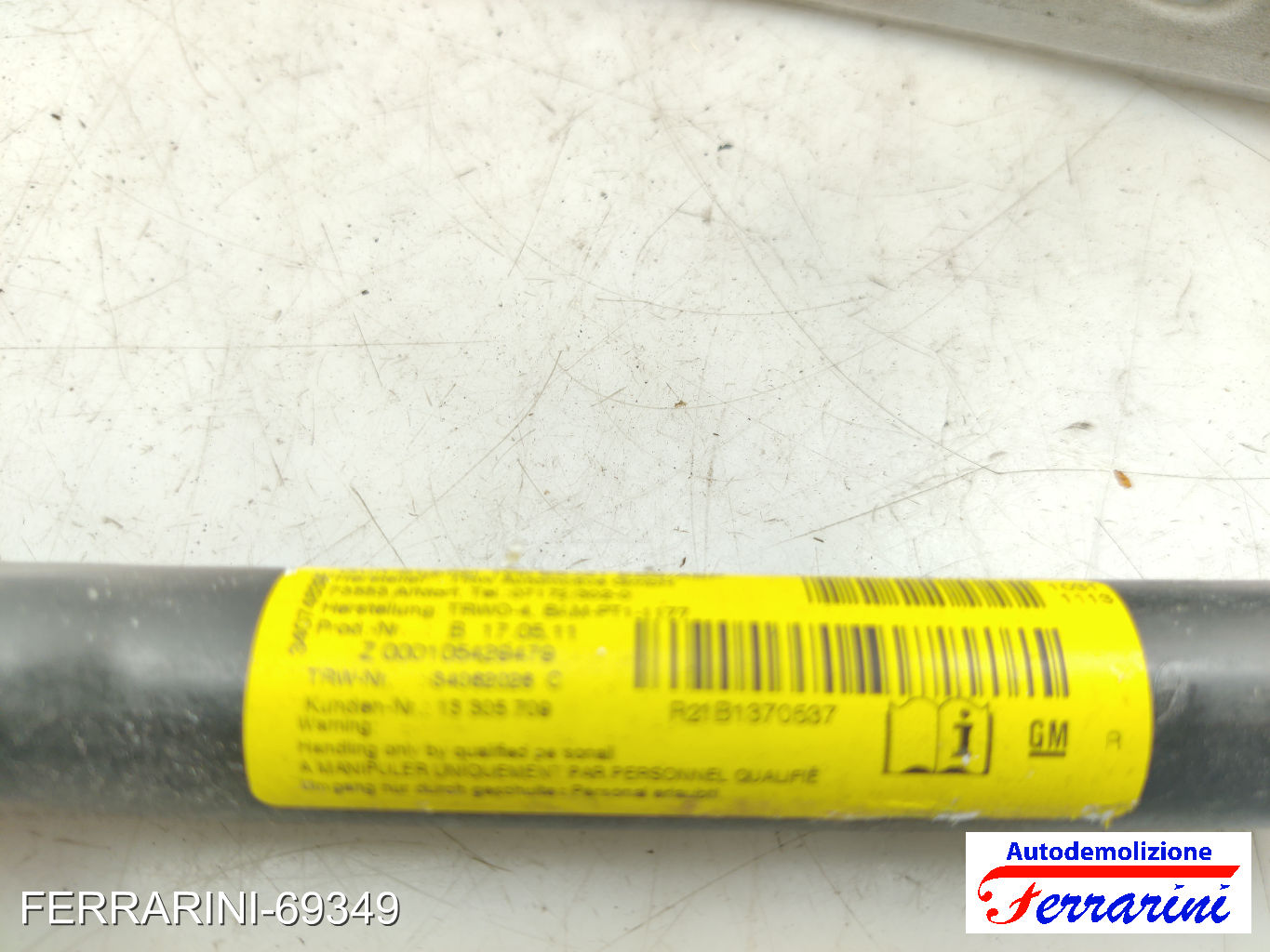 Cintura Di Sicurezza OPEL MERIVA B S10 2010-2014 destra, dx, frontale, anteriore 6
