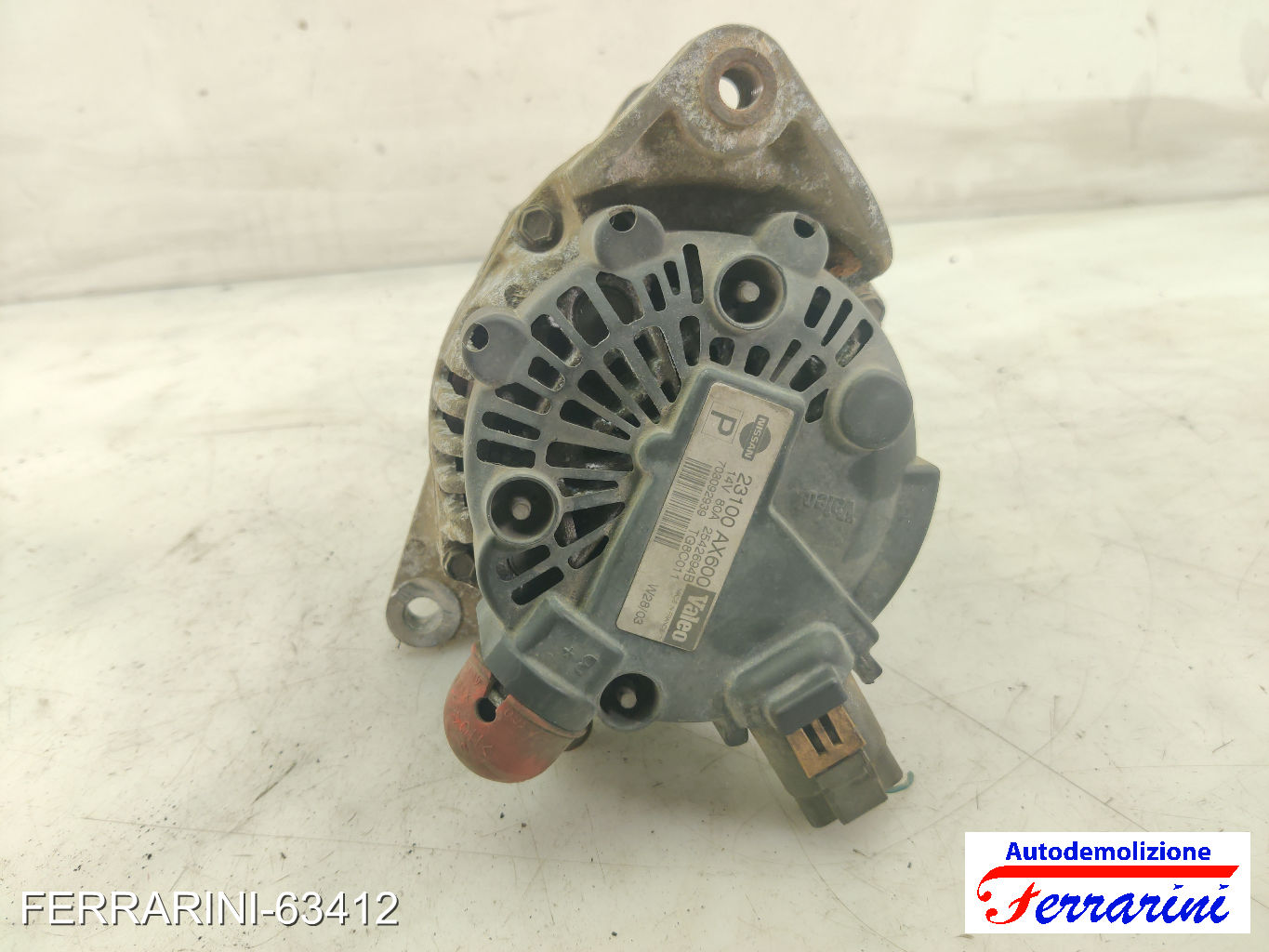 Alternatore NISSAN MICRA 3 K12 1.2 16V 2003-2010 23100AX600, 2542694B, TG8C011 9