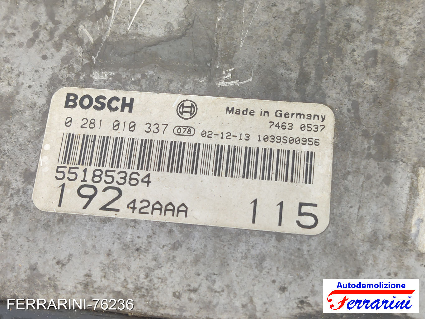 Kit Accensione FIAT STILO SW 192 1.9 JTD 2003-2008 0281010337