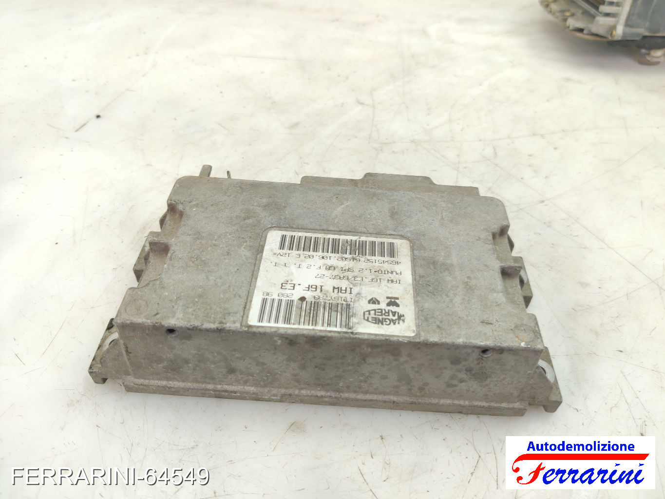 Centralina Motore FIAT PUNTO 176 60 1.2 1993-1999 46545152, 26150210602, ID16Y98