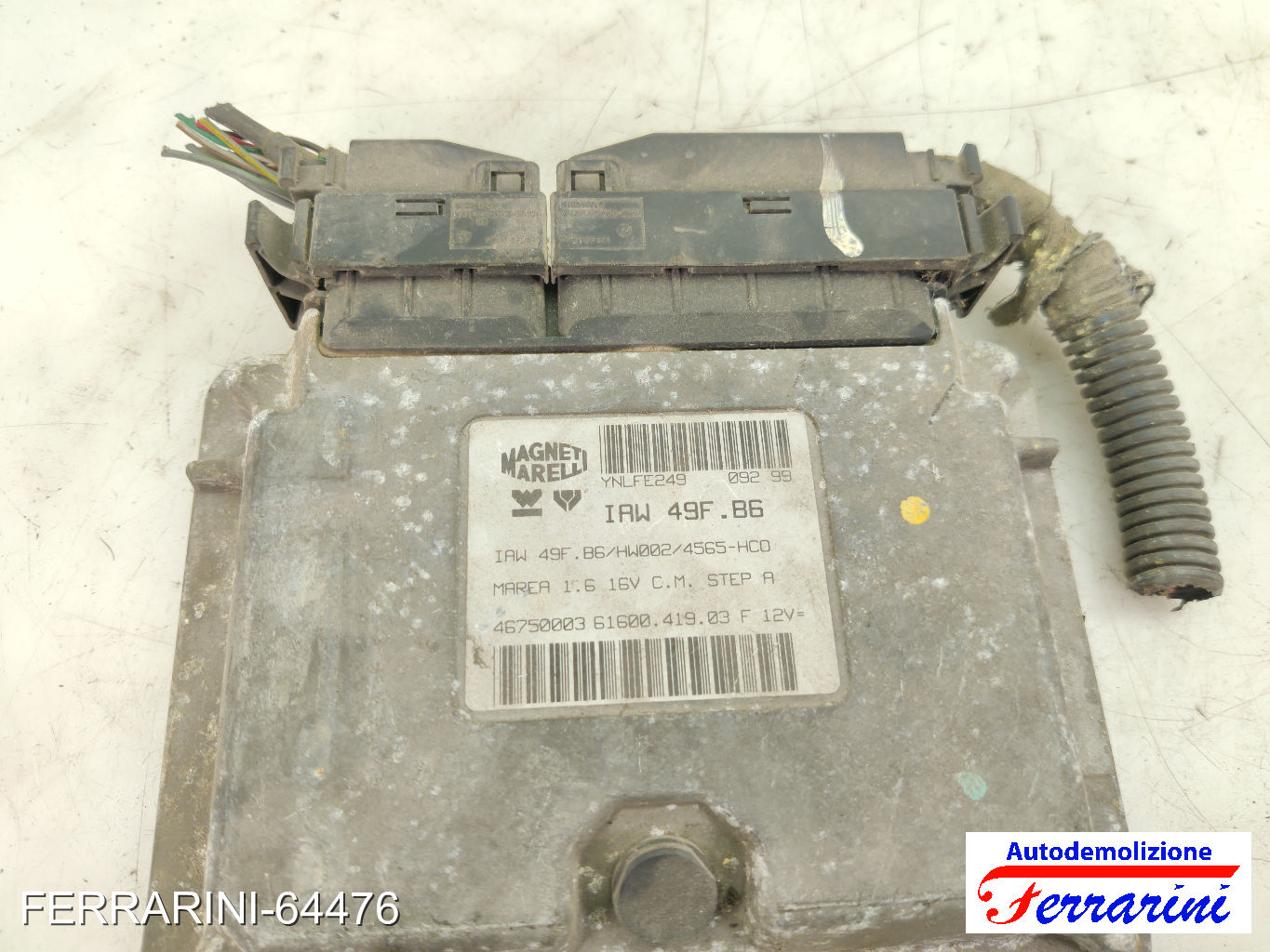 Centralina Motore FIAT MAREA 185 1.6 100 16V 1996-2002 46750003, 467500036 6