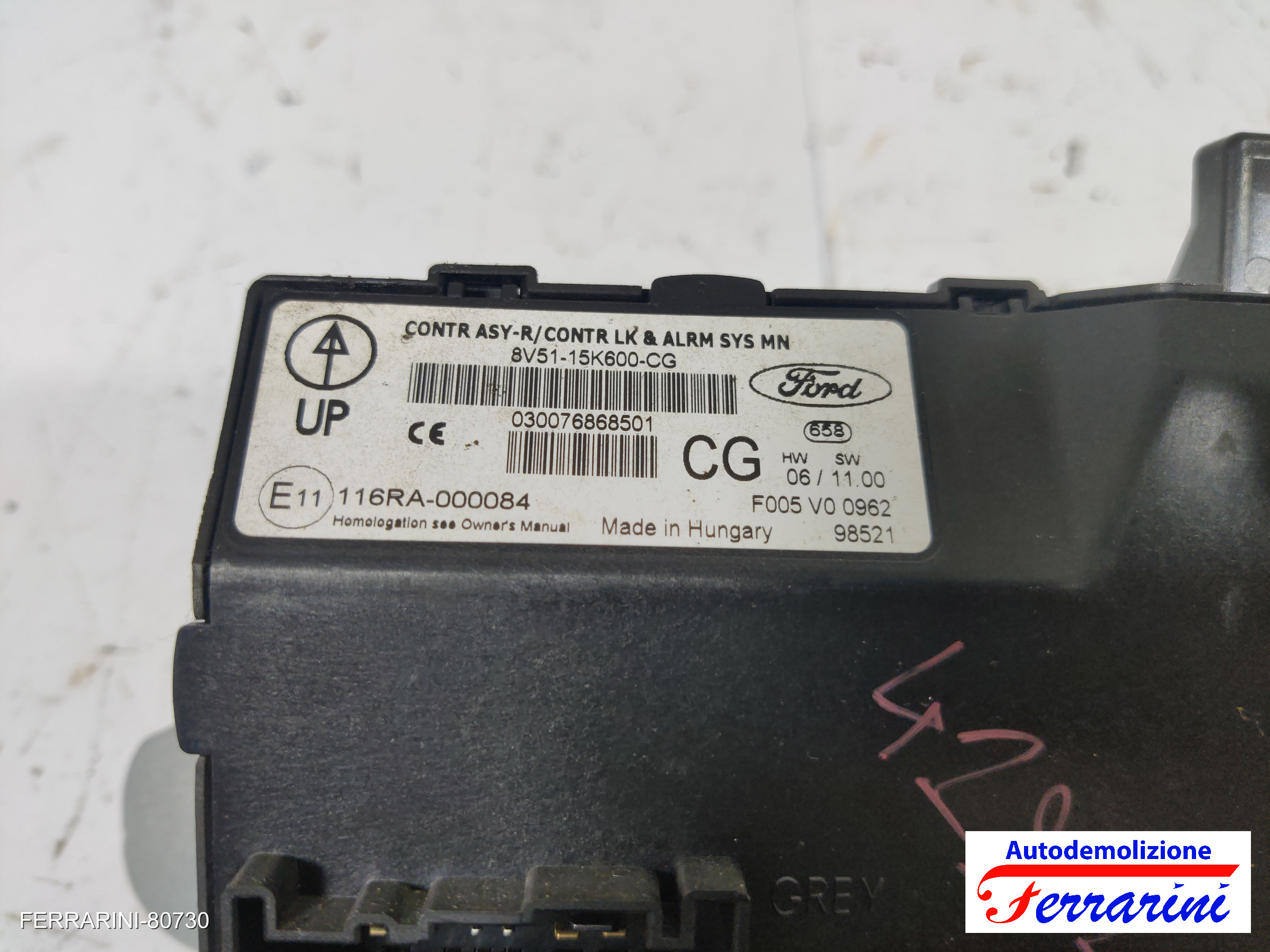 Body Computer FORD FIESTA 6 CB1, CCN 1.4 TDCI 2008-2012