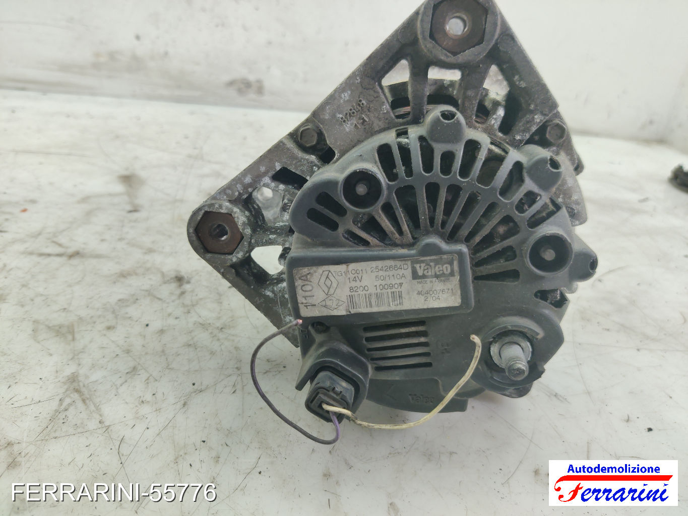 Alternatore RENAULT MEGANE 2 KM 1.5 DCI 2003-2009 8200100907, TG110011 6