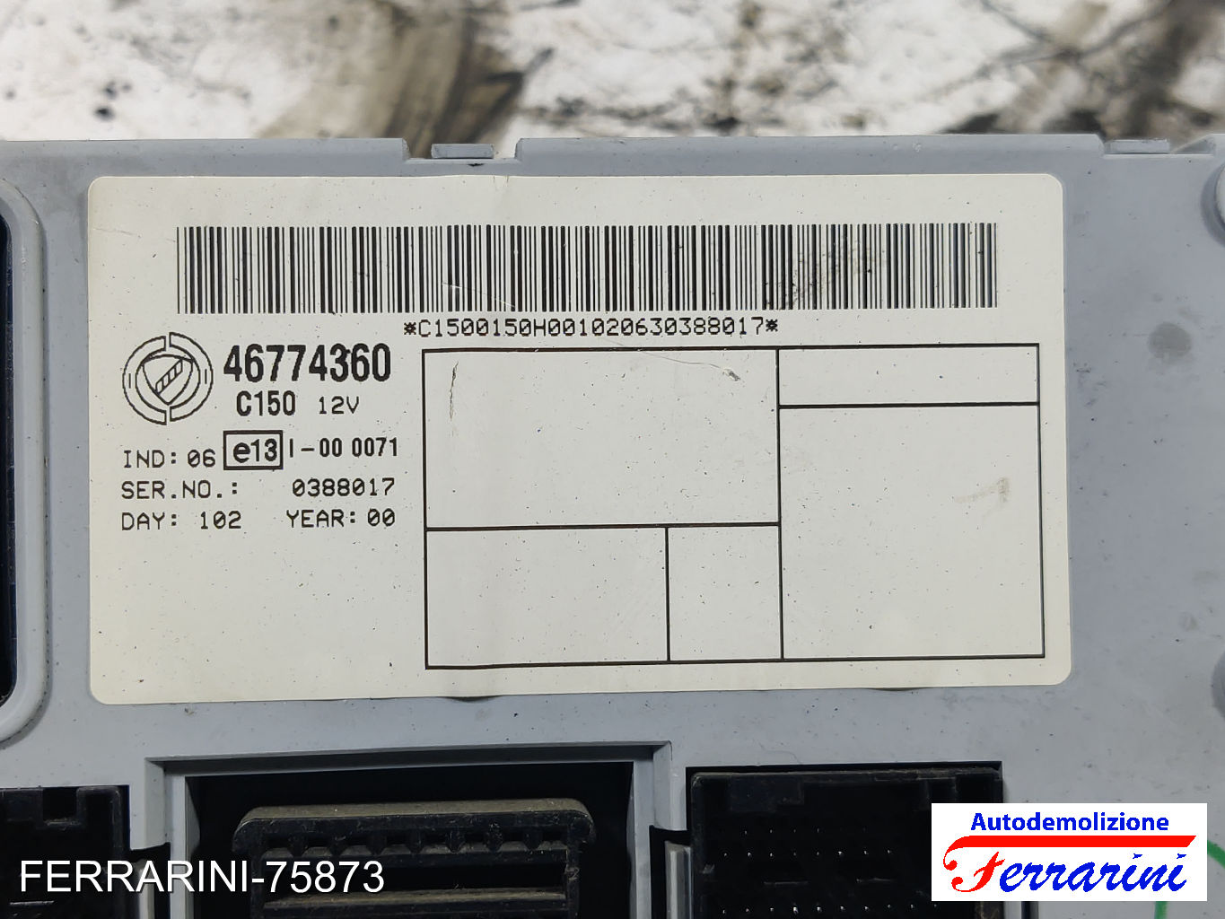 Kit Accensione FIAT PUNTO 188 1.9 DS 60 1999-2012 46763751 9