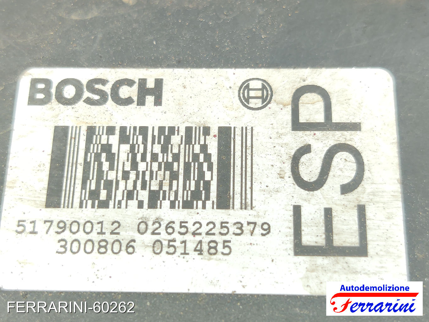 Centralina Pompa Abs FIAT MULTIPLA 186 1.9 JTD 2002-2010 51790012, 0265225379