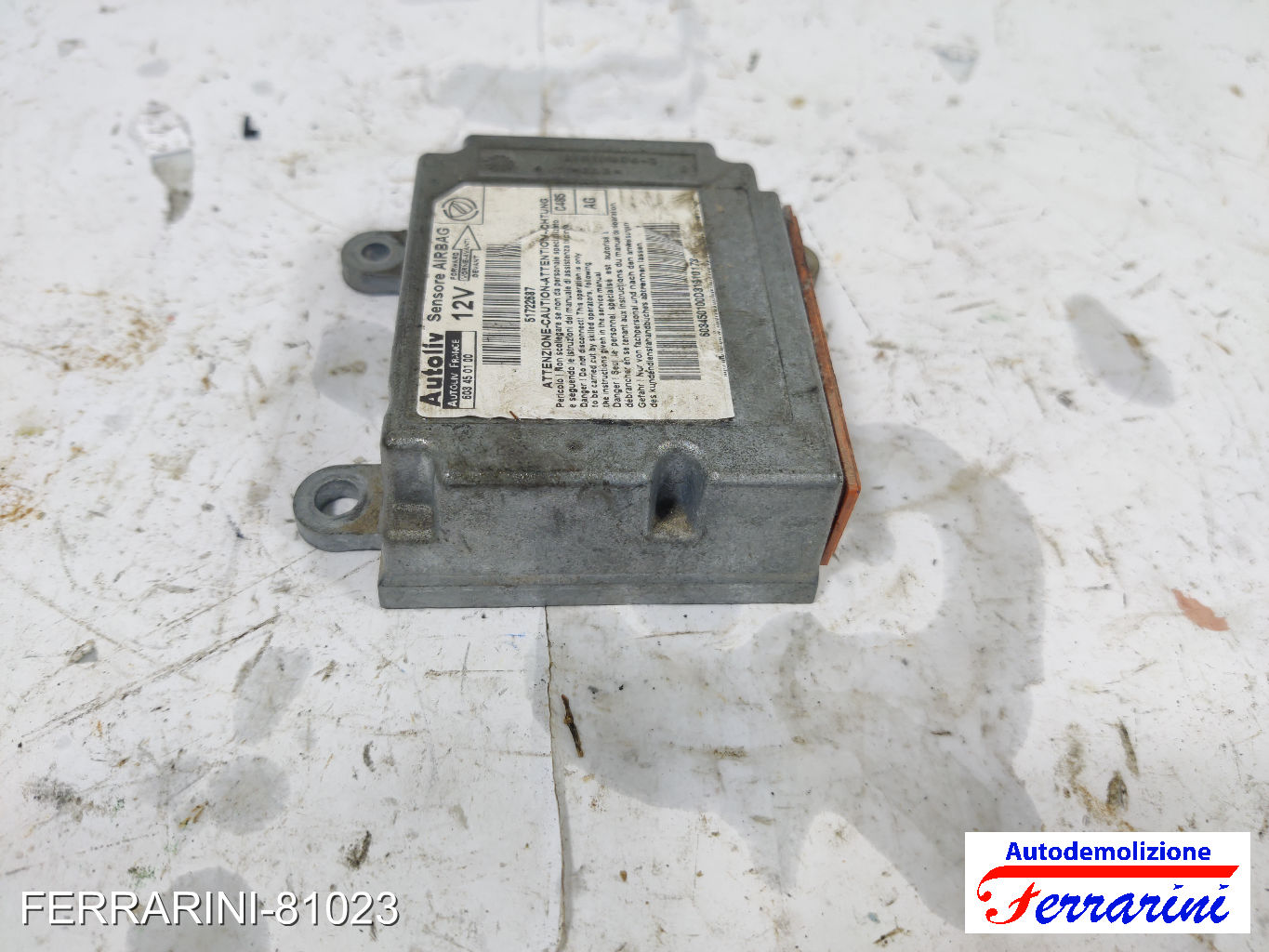 Centralina Airbag LANCIA YPSILON 843 2003-2011 51722687, 603450100