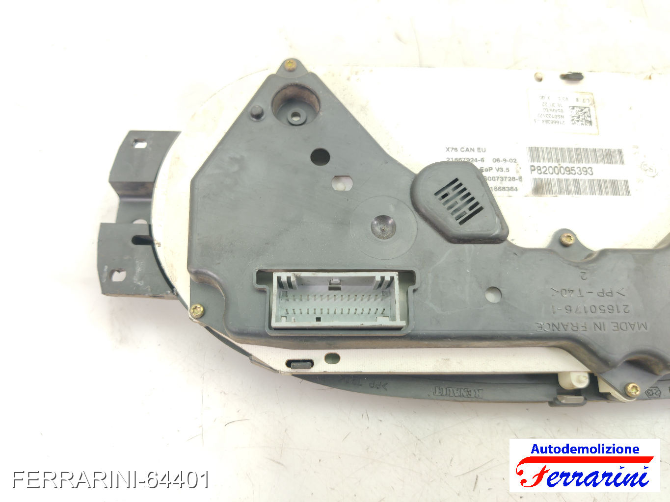 Quadro Contachilometri RENAULT KANGOO KC0/1 1.9 DTI 2000-2003 8200095393 6
